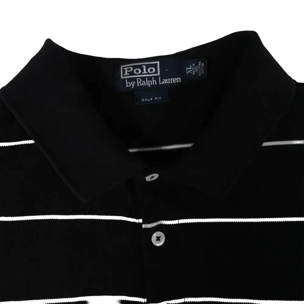 Ralph Lauren Vintage PIMA Cotton Striped Polo Golf Fit Men's XL
